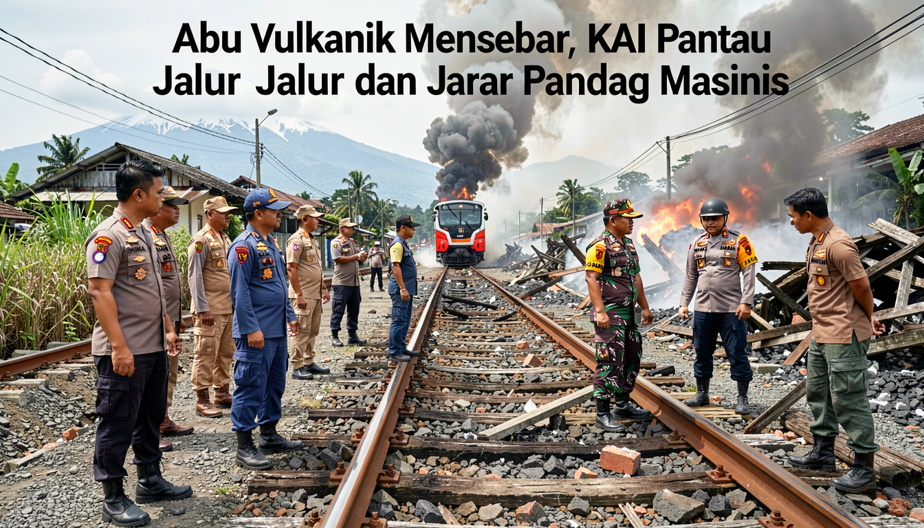 Abu Vulkanik Menyebar, KAI Pantau Jalur dan Jarak Pandang Masinis