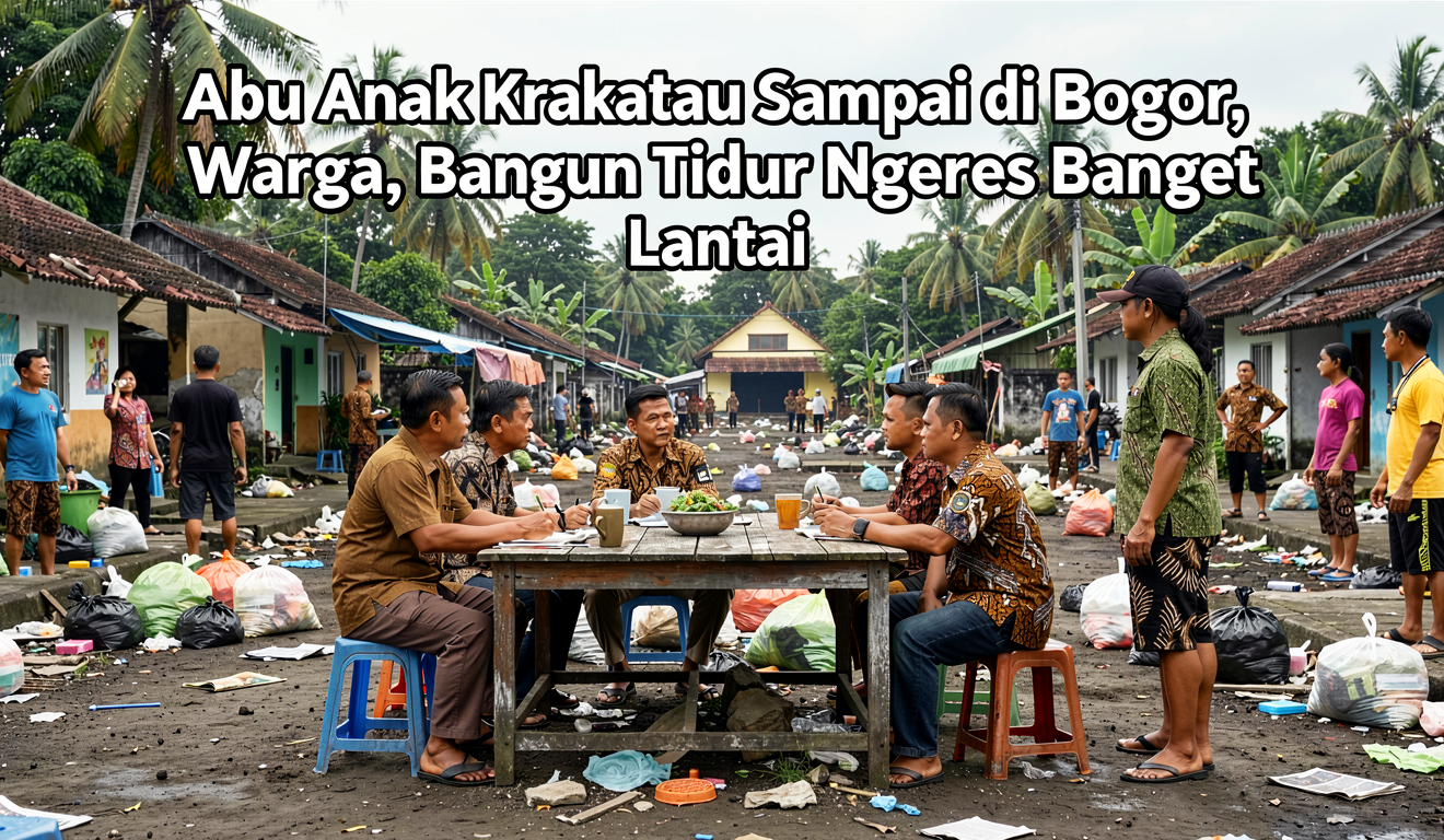 Abu Anak Krakatau Sampai di Bogor, Warga: Bangun Tidur Ngeres Banget Lantai