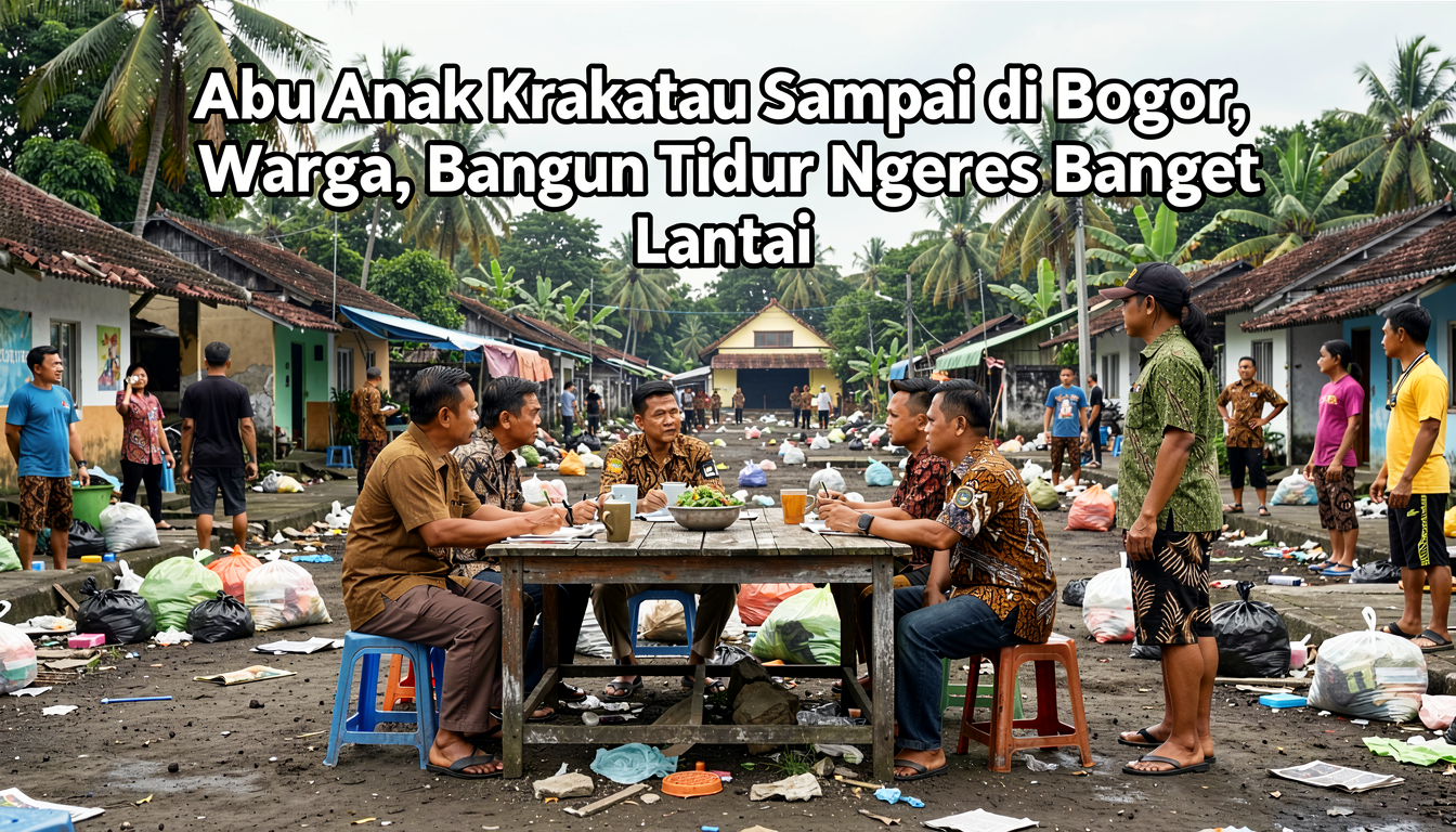 Abu Anak Krakatau Sampai di Bogor, Warga: Bangun Tidur Ngeres Banget Lantai