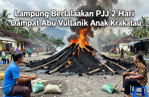 Lampung Berlakukan PJJ 2 Hari Dampak Abu Vulkanik Anak Krakatau