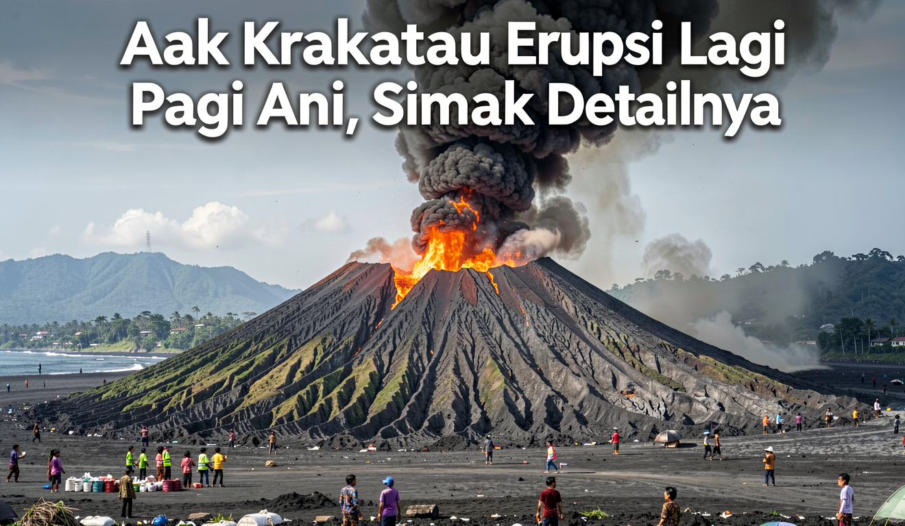 Anak Krakatau Erupsi Lagi Pagi Ini, Simak Detailnya