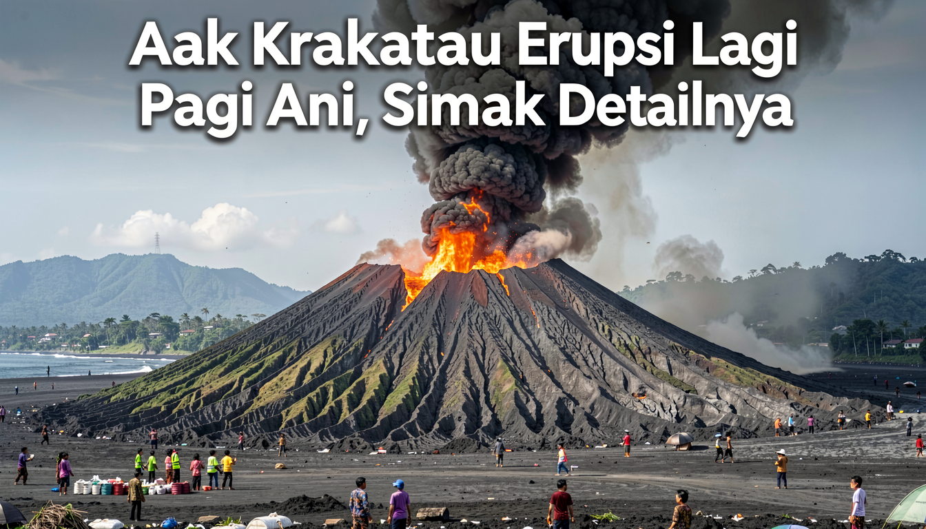 Anak Krakatau Erupsi Lagi Pagi Ini, Simak Detailnya