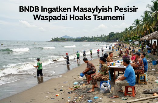 BNPB Ingatkan Masyarakat Pesisir Waspadai Hoaks Tsunami