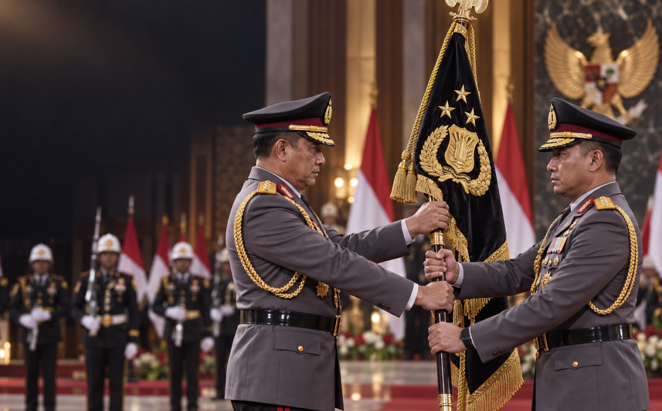 Sertijab Kapolri, Jenderal Suyudi Terima Panji Polri dari Jenderal Listyo