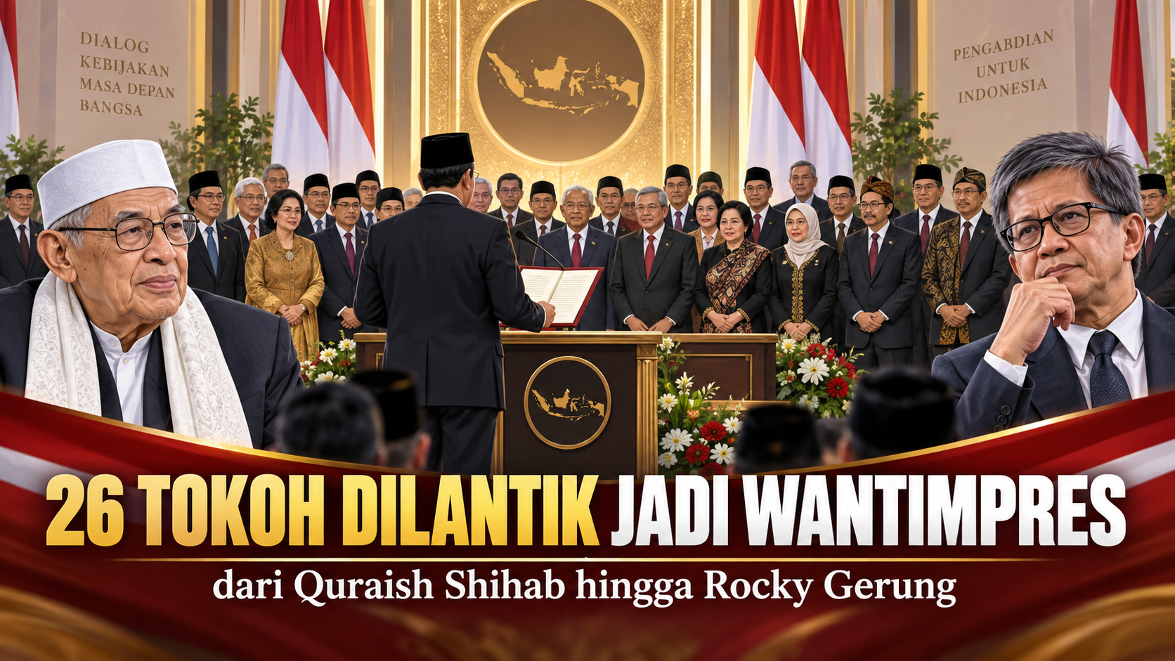 26 Tokoh Dilantik Jadi Wantimpres, dari Quraish Shihab hingga Rocky Gerung